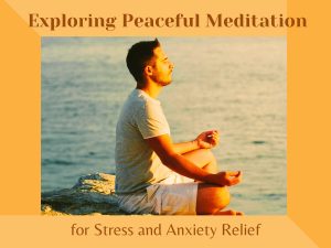 Man meditating outdoors.