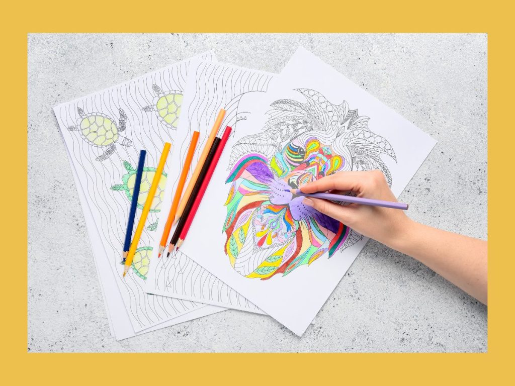 Mindfulness coloring page