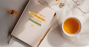 A book with the title 'Different Types of Journaling for Mental Health: A Complete Guide.
